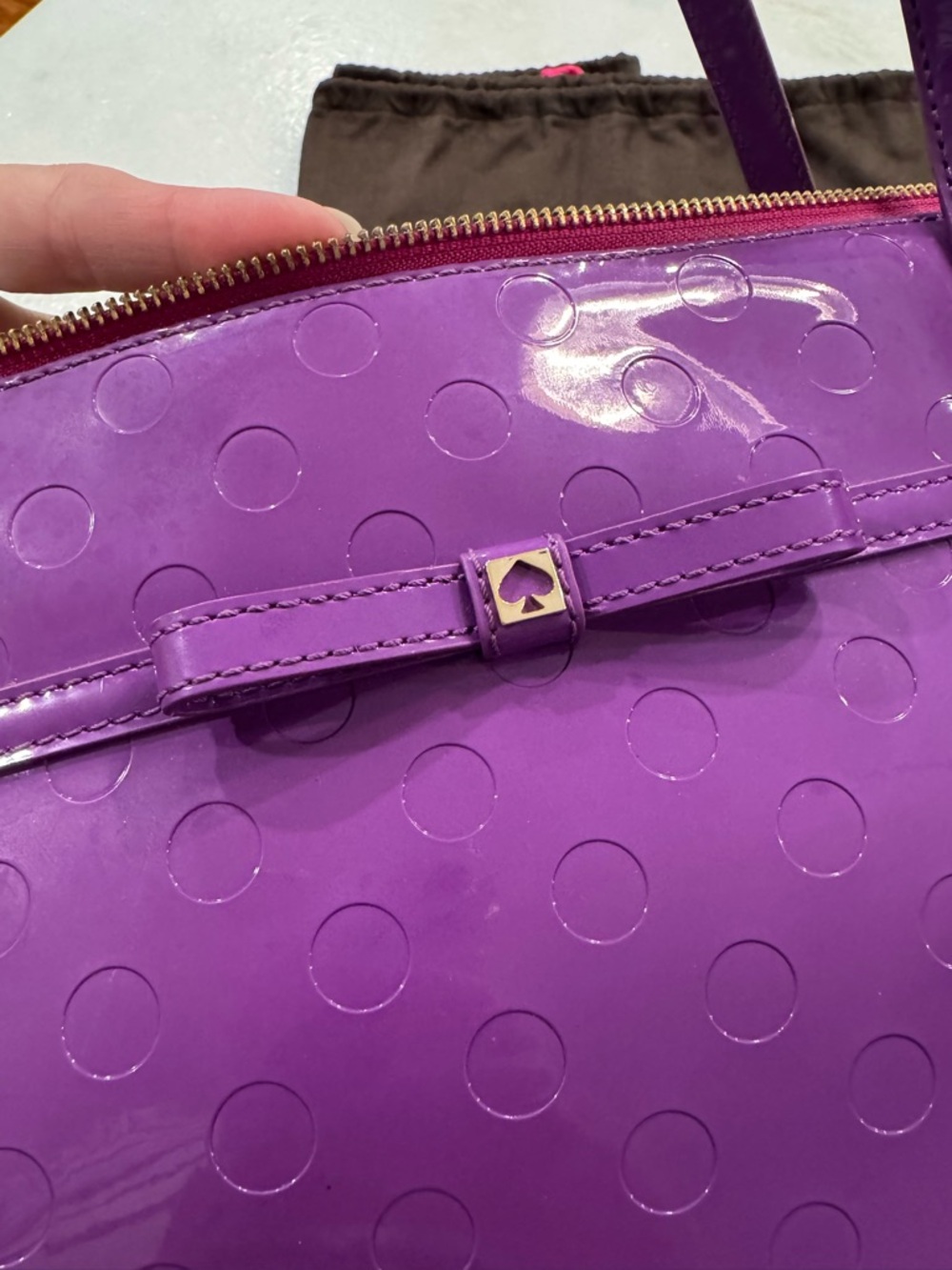 Kate Spade Purple Patent Tote - Picture 11 of 13